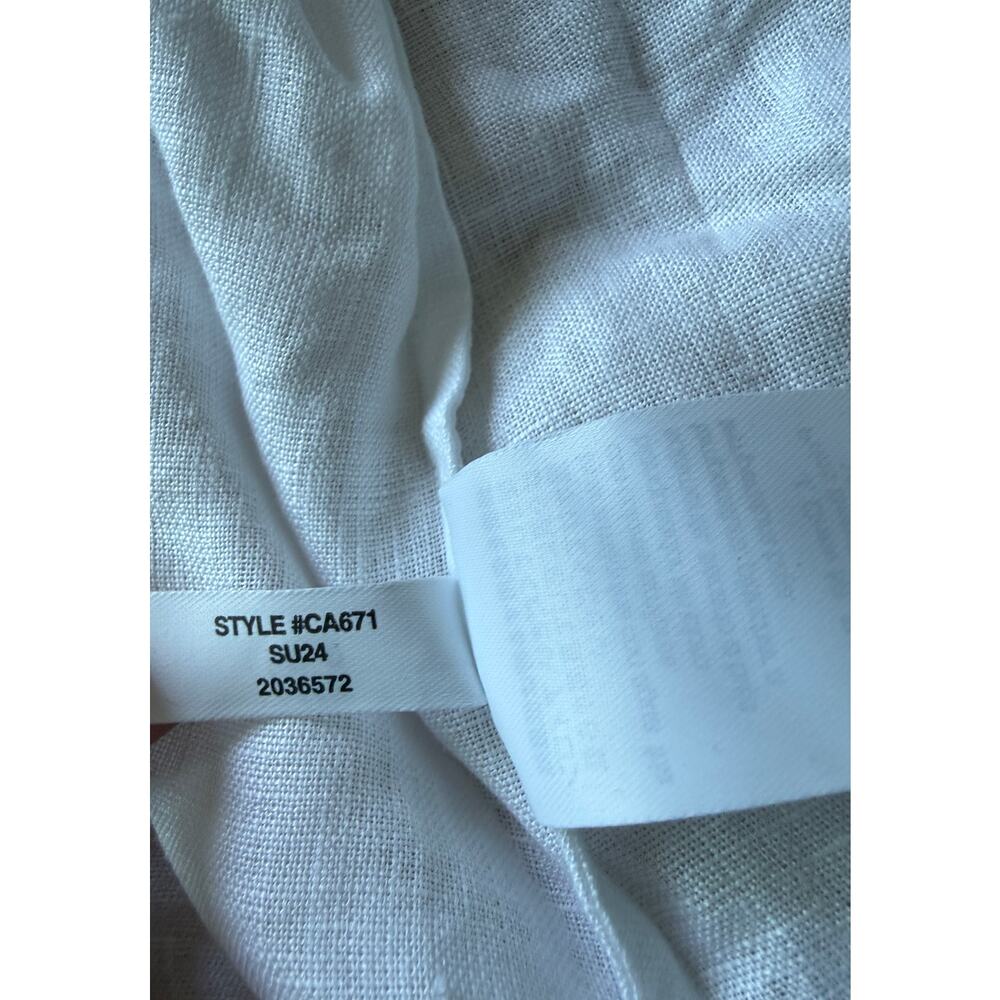 j. crew seamed linen midi dress removable belt white ca671 women size medium - Picture 8 of 8